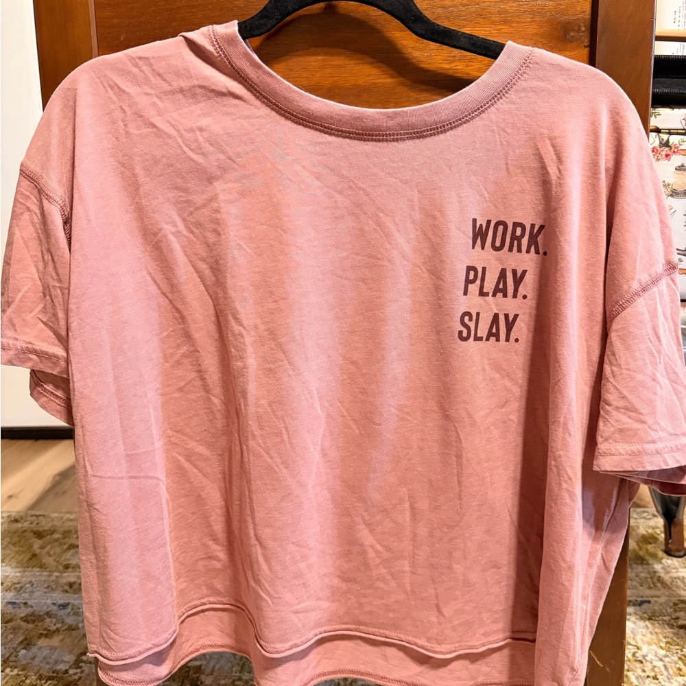 Z Supply Pink Graphic Short Sleeve Tee